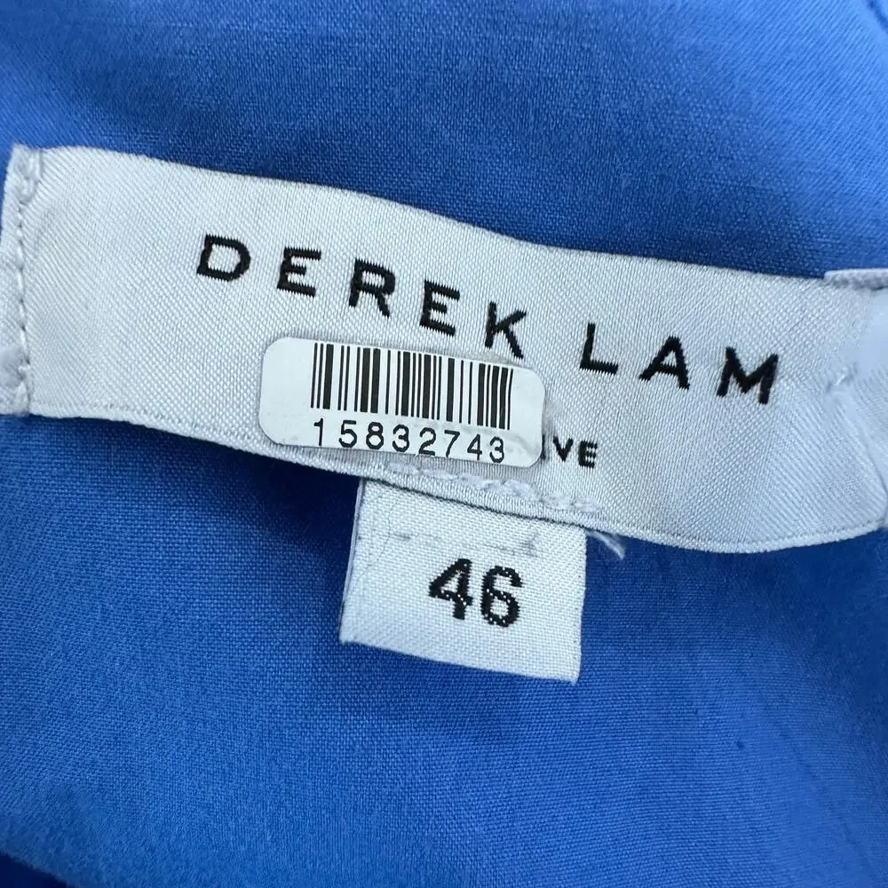 Derek Lam Blue White Ombre Midi Shirt Dress Size 18 Cotton Cottage Designer $460 - Picture 9 of 11